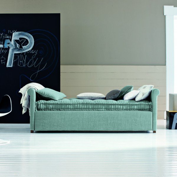 Canapé-Lit Gigogne 3 En 1 Avec Ports USB - Inclinable, Convertible En Lit - Noir - Idéal Studio/Petits Espaces - 5