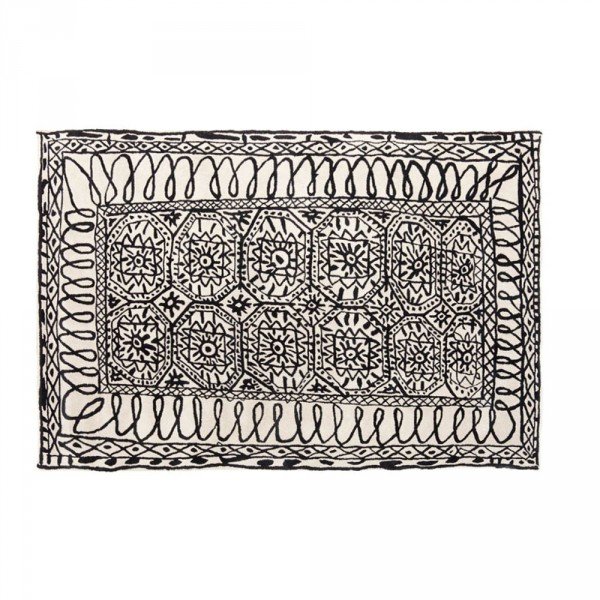 Tapis Black on White - Estambul