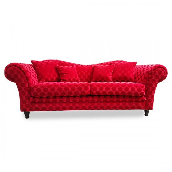 Canapé convertible rouge Glamour - 2 places - Gris