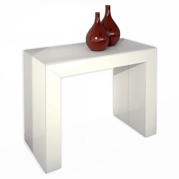 Table console Laque blanc mastic ou noir