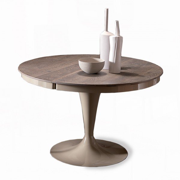 Table ronde extensible Eclipse bois - Chêne Naturel