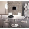 Table ronde extensible Eclipse verre - Blanc