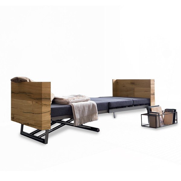 Table basse transformable en table de repas ou lit