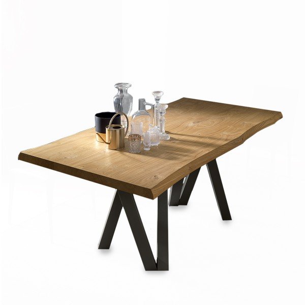 Table de repas design bois métal