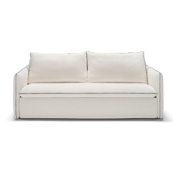 Canapé convertible couchage quotidien Neuchâtel aux dimensions compactes et au style intemporel