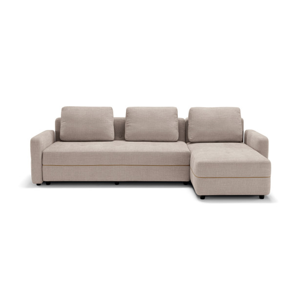 Canapé d'angle convertible couchage quotidien Namur au style intemporel avec système Easy Bed