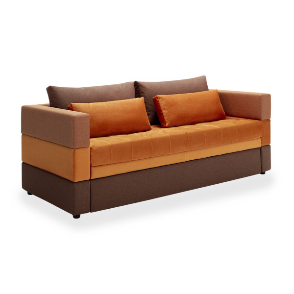 Canapé lit gigogne Venise aux lignes compactes et rectilignes