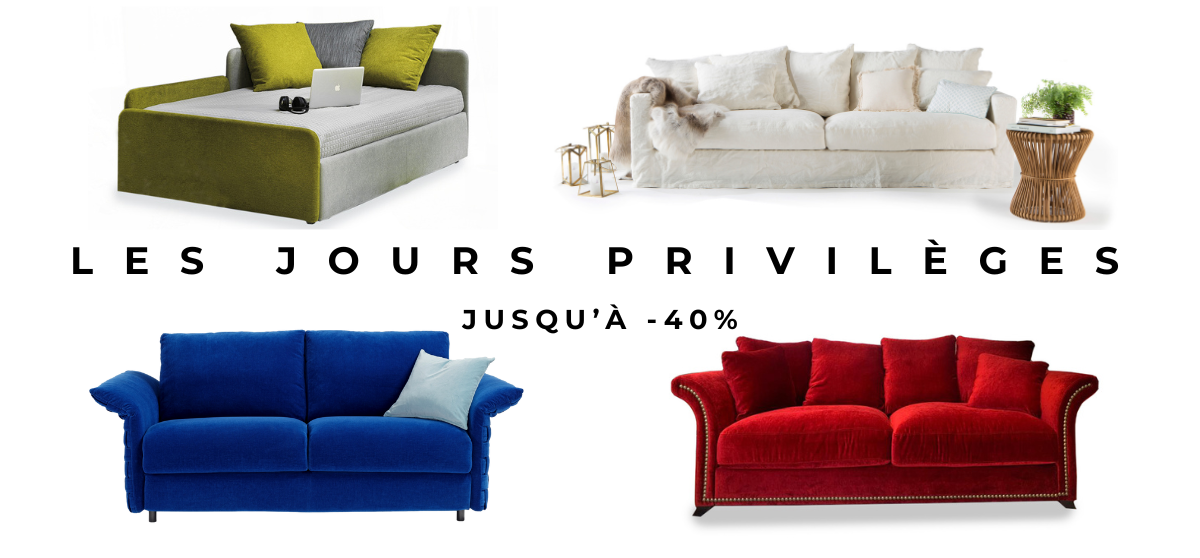 jours privilèges - promotion canapé convertible